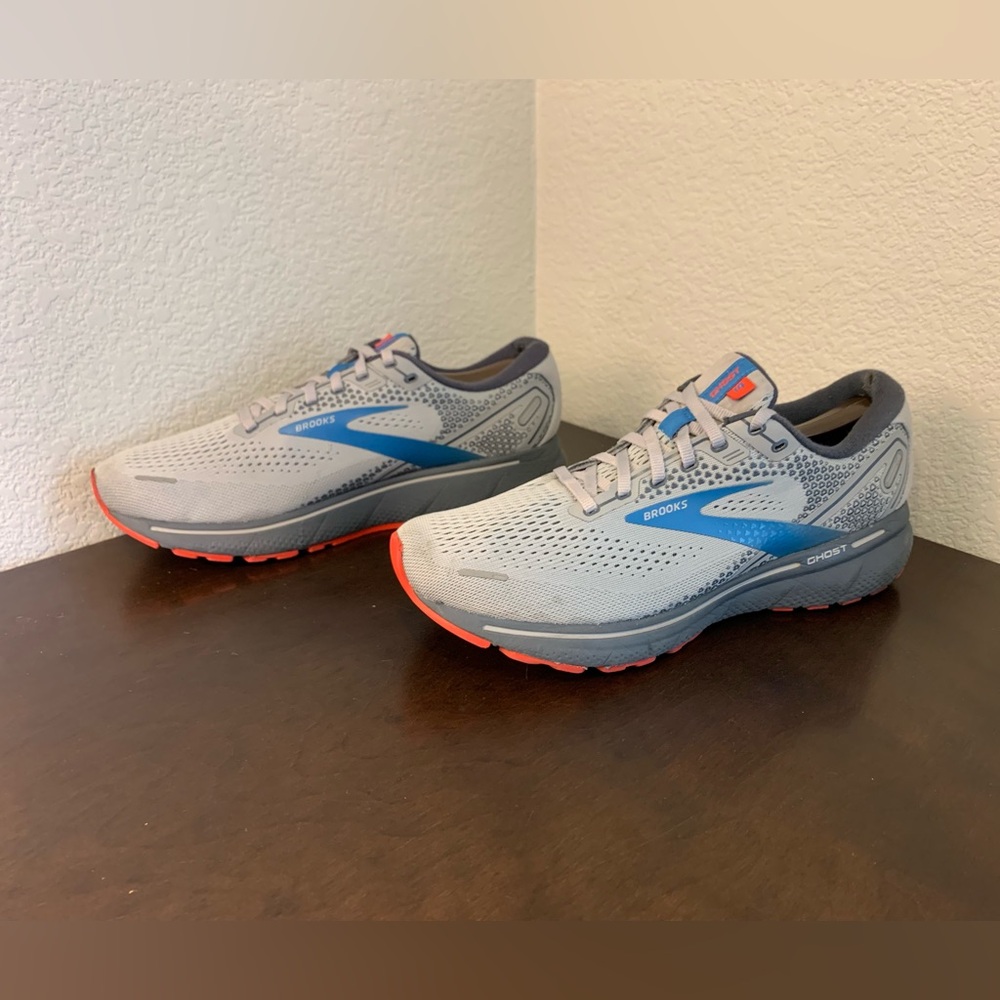 Brooks Ghost 14 Running Shoes Grey Blue 1103691D078 Men’s Size 9.5